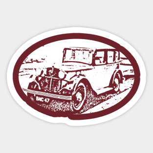 Morris 10-4 vintage British classic car (white) Sticker